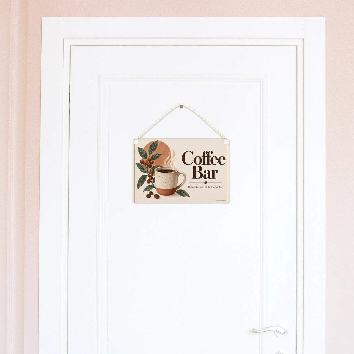 Gemütliches Schild zur Coffee Bar für Kaffeeliebhaber