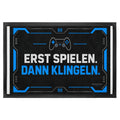 Lustige Gaming-Fußmatte für Gamer mit blauem Controller