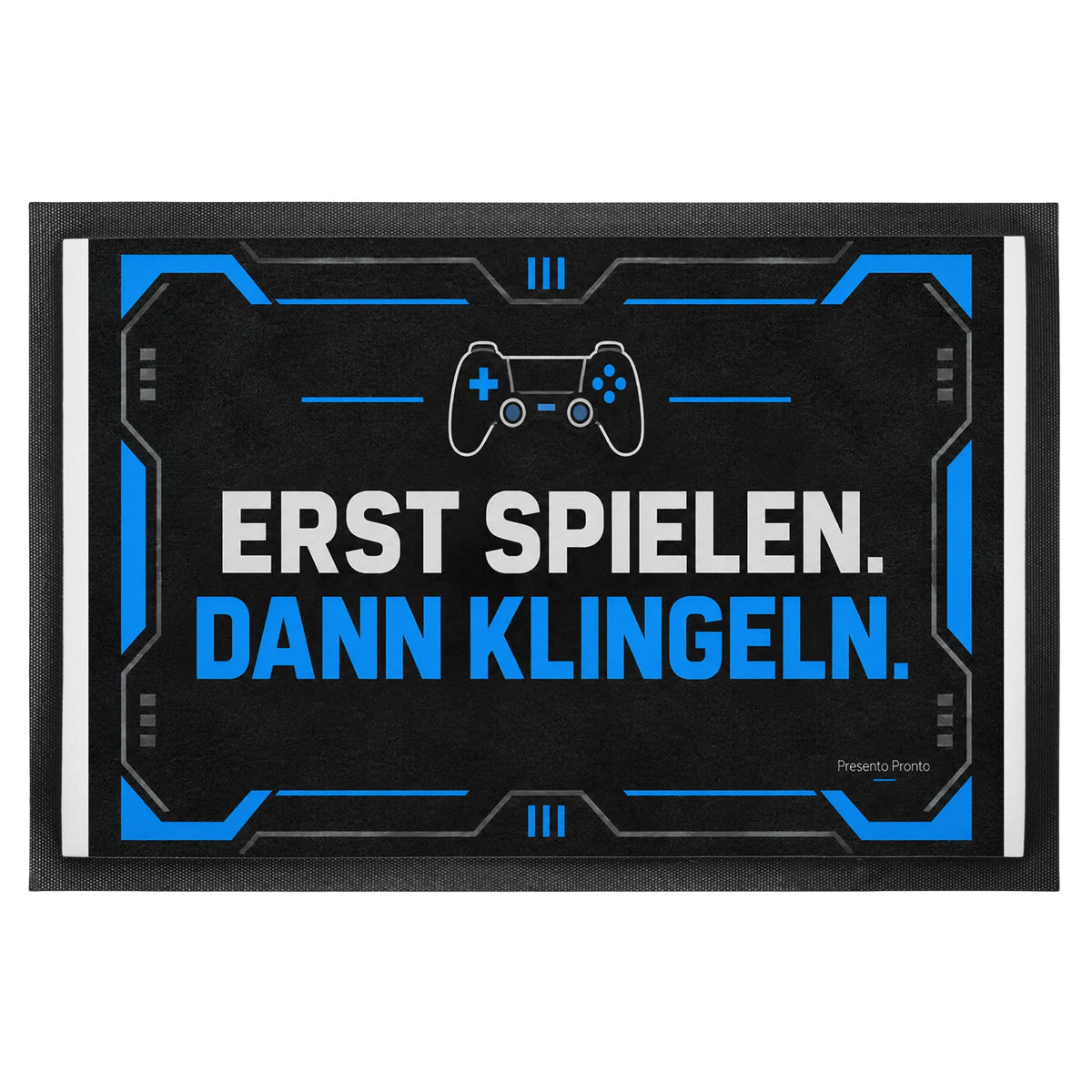 Lustige Gaming-Fußmatte für Gamer mit blauem Controller