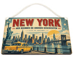 Nostalgisches New York Schild mit Skyline für Fans|p:2019832|h:35737cb7a29ed34cb25cb1bc8fa9e0ed