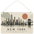 Liebevolles New York Schild für Fans mit Skyline