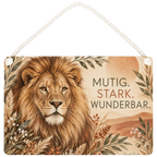 Mutmachendes Holzbild mit Löwe für Kinder|p:2019887|h:06522df649c7c29f3b2734e7e451dd15