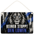 Starkes Holzbild mit Löwenkopf für Löwenfans