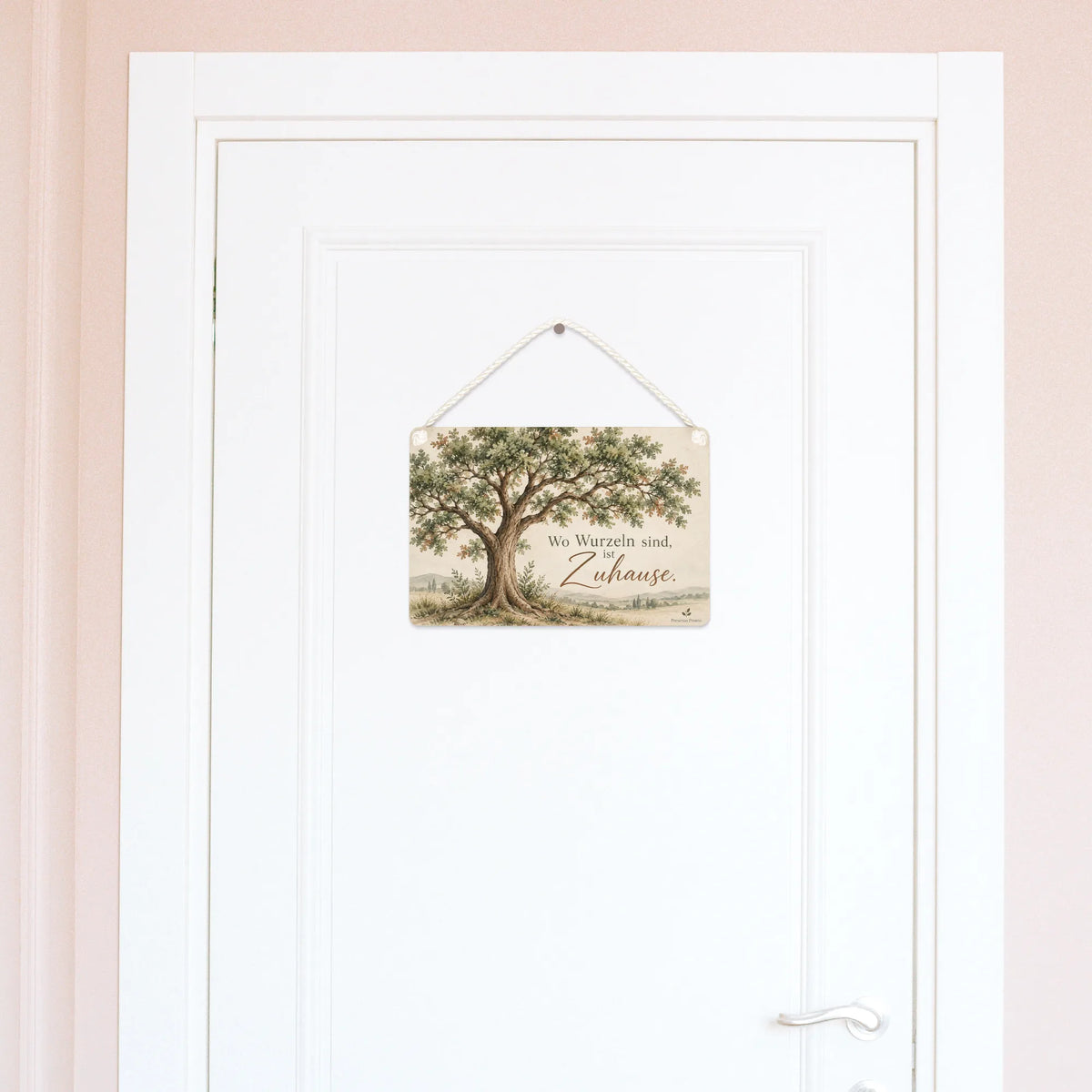 Warmherziges Wandbild aus Holz mit Baum für Zuhause