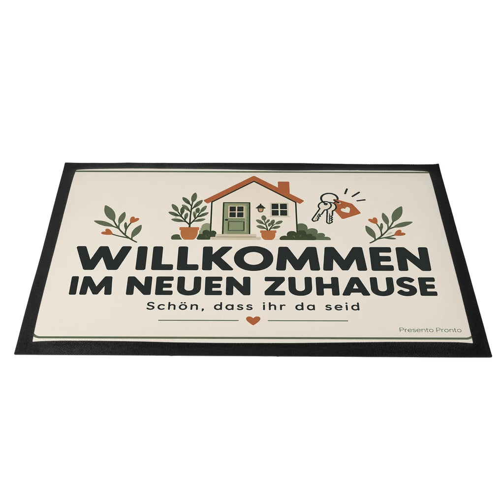 Herzliche Fußmatte zum Einzug mit gemütlichem Haus|p:2019946|h:09a87f6fd2fb2fe00708d17a4a7ba286