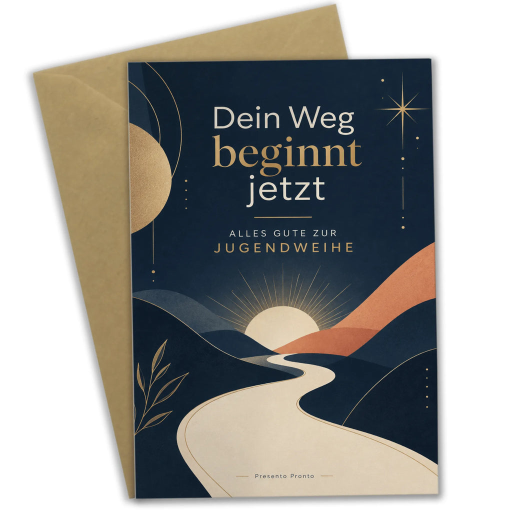 Elegante Glückwunschkarte zur Jugendweihe mit Weg und Sternen|p:2019950|h:4afefad84e51070b669e34a1293a1c26