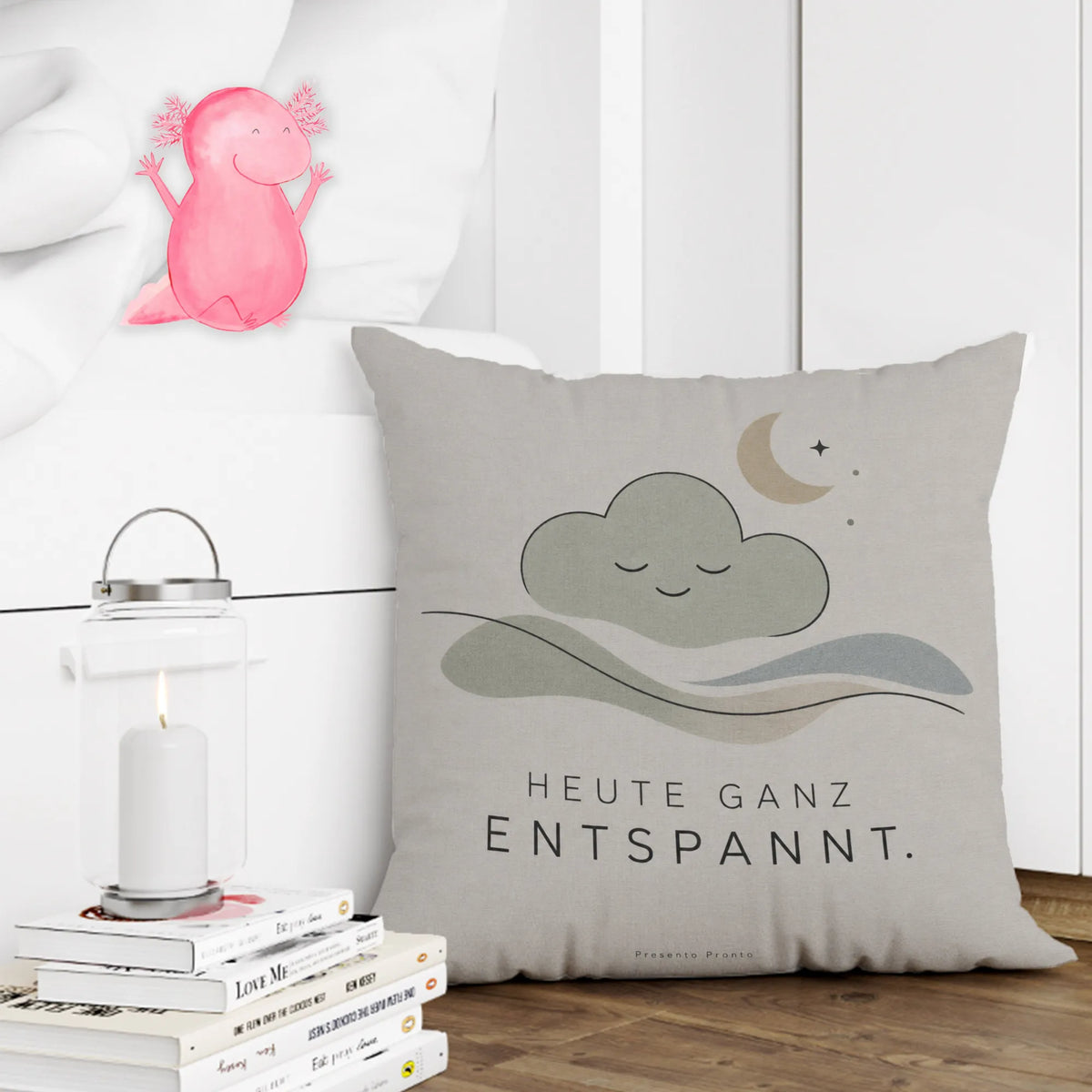 Cooles Kissen zum Entspannen mit Wolke und Mond