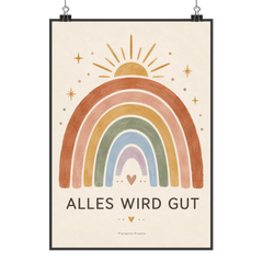 Mutmachendes Wandbild mit Regenbogen fürs Kinderzimmer