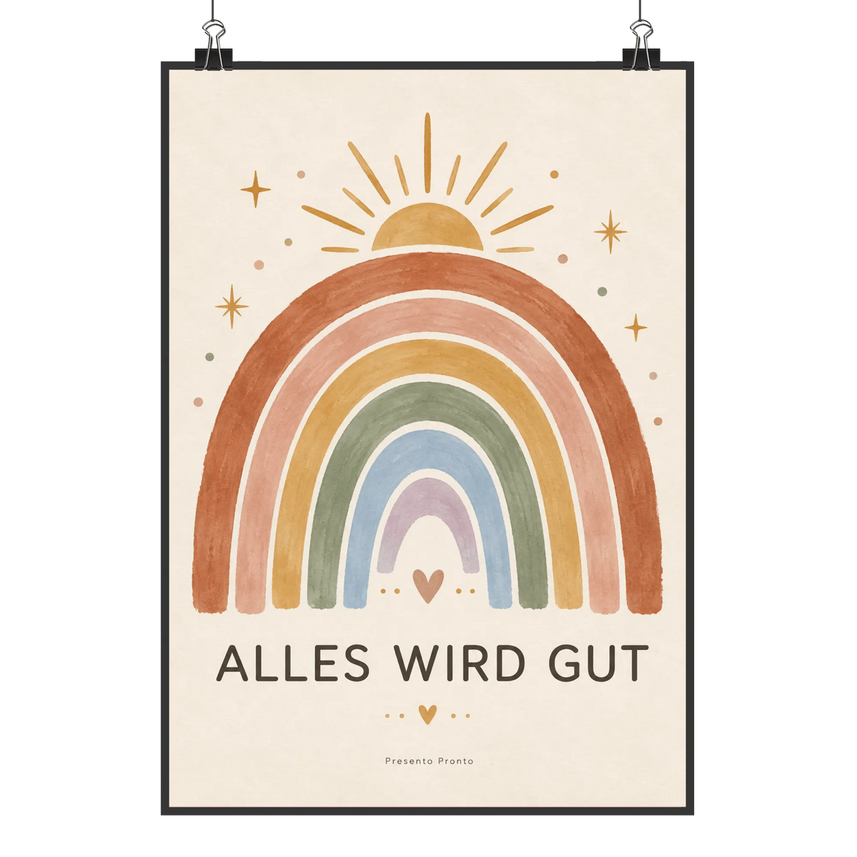 Mutmachendes Wandbild mit Regenbogen fürs Kinderzimmer