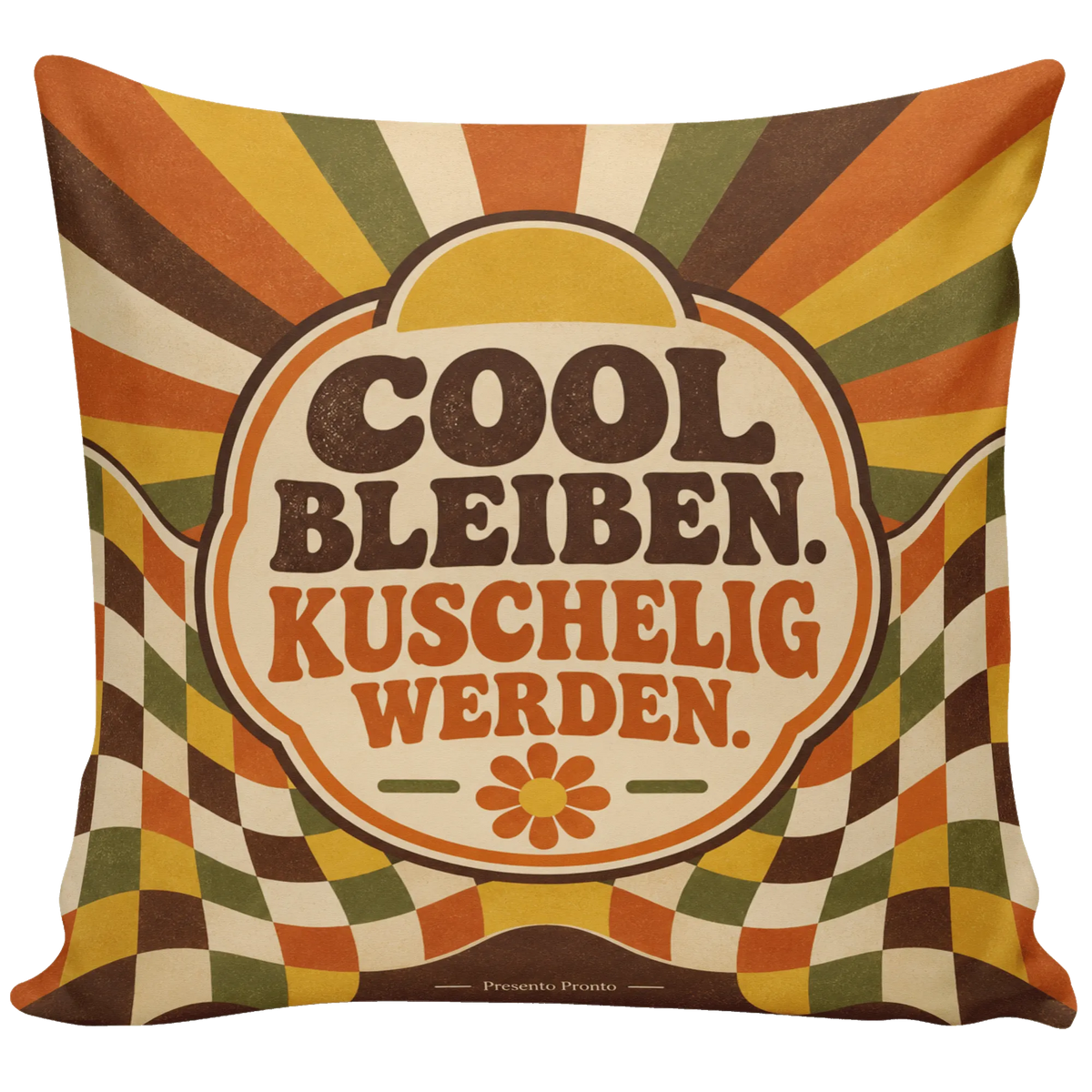 Cooles Kissen für Teenager mit Retro-Sonne