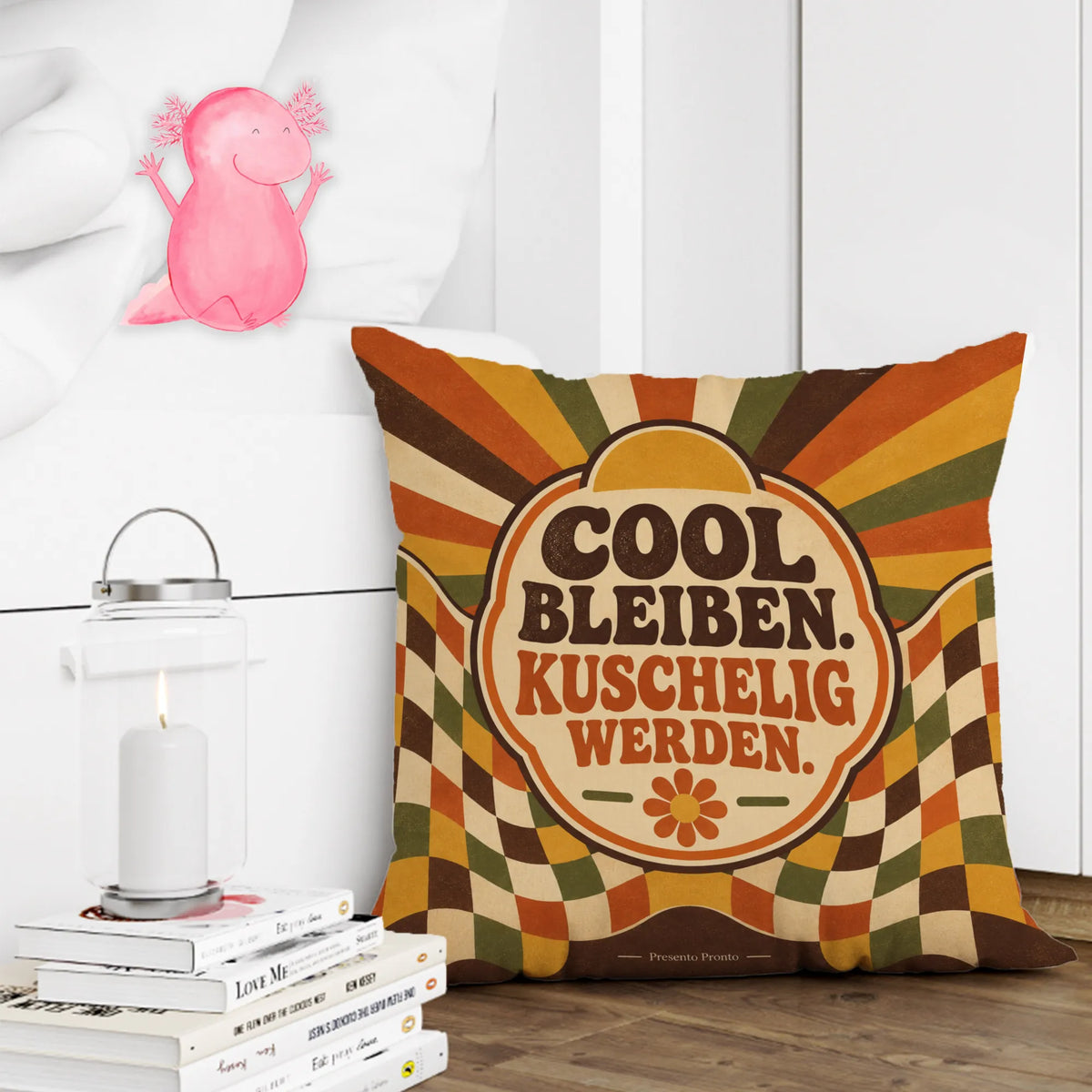 Cooles Kissen für Teenager mit Retro-Sonne