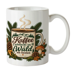 Gemütliche Wald Tasse für Naturliebhaber mit Tannenzweigen