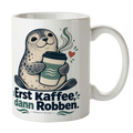 Lustige Tasse mit Robbe für Morgenmuffel