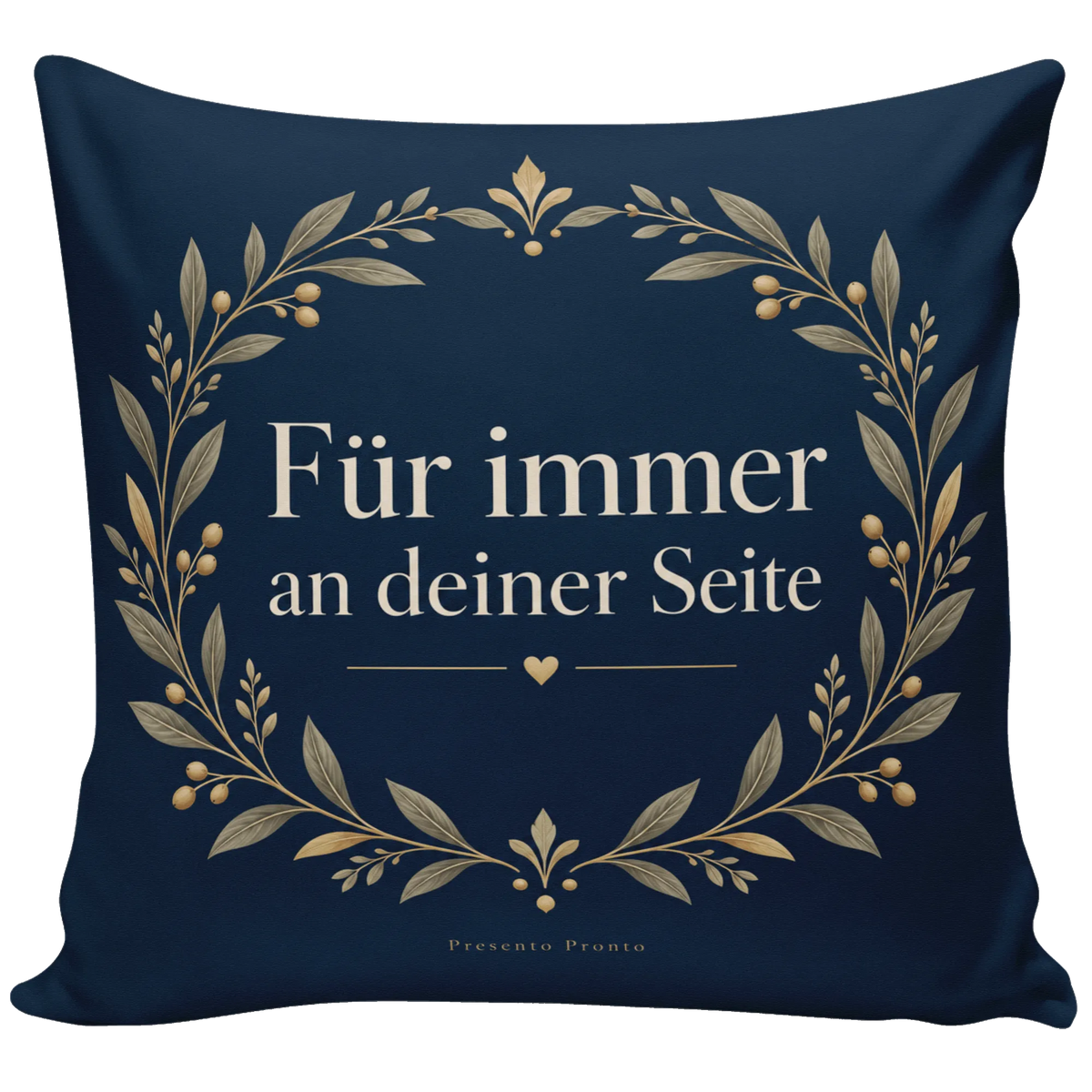 Romantisches I love you Kissen für Partner mit Olivenkranz