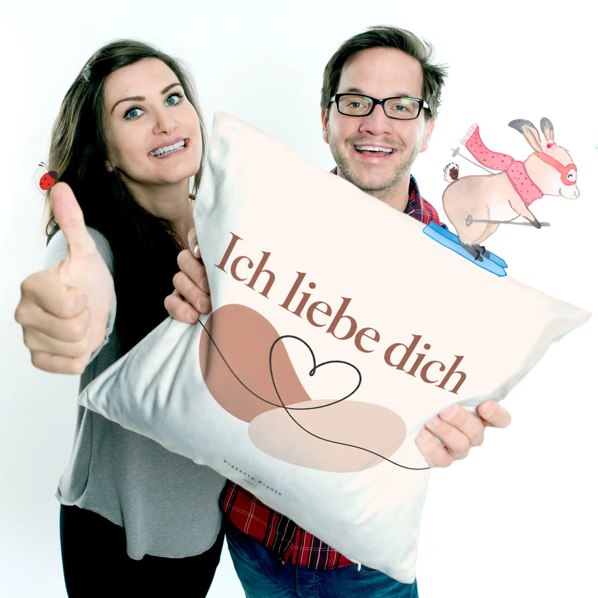 Romantisches I love you Kissen mit Herz für Verliebte