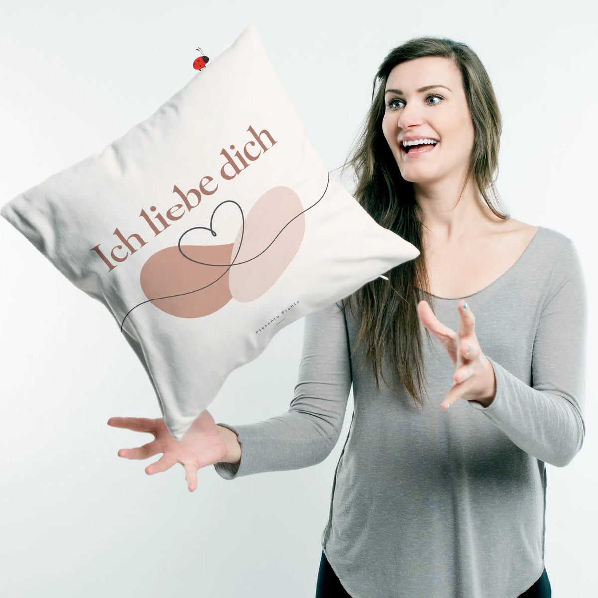Romantisches I love you Kissen mit Herz für Verliebte