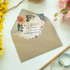 Elegante Geburtstagskarte für Frau zum 65 mit Blumen|p:2020021|h:1ec7f392ca019917bf9f3fd8a86e3ef0