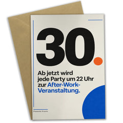 Lustige Geburtstagskarte für Männer zum 30 Geburtstag