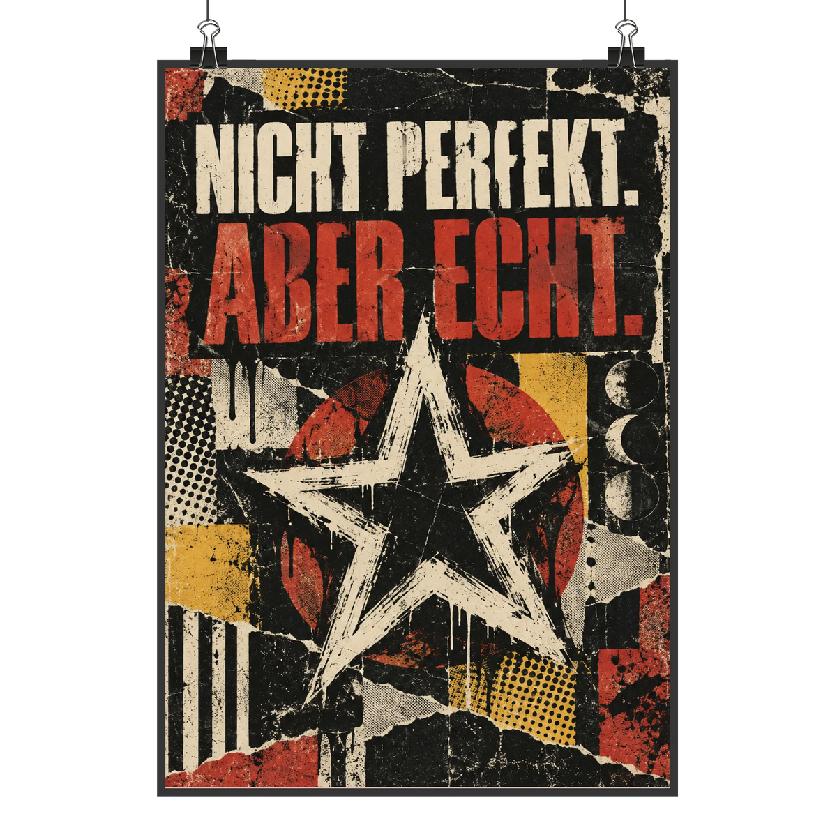 Rebellisches Grunge Poster mit Stern für Teenager