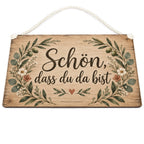 Einladendes Holzschild für die Haustür mit Olivenzweig|p:2020124|h:d950568c7d29d5ecad842b54333c0c2f