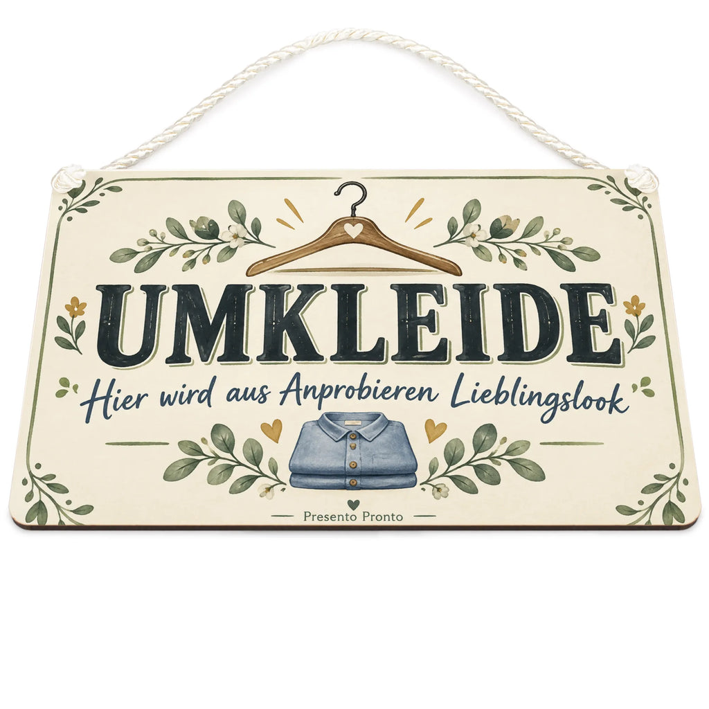 Einladendes Schild für die Umkleide mit Kleiderbügel|p:2020133|h:bb6ce0ce7d6ca976b473f1790f4d3928