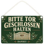 Höfliches Schild Tor geschlossen halten für Gartentor|p:2020134|h:5cd1be94bd51742809e47dff9b39bc7c