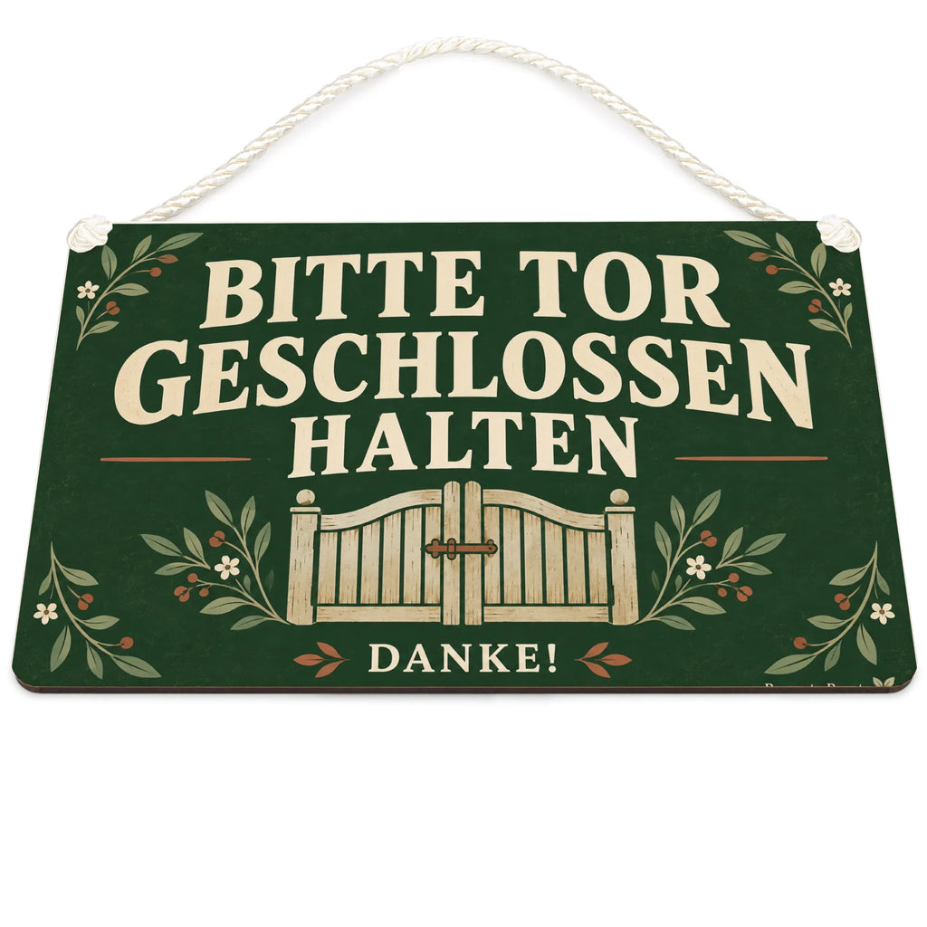 Höfliches Schild Tor geschlossen halten für Gartentor|p:2020134|h:023d65cd0a3ef2a481222a21522e61d5