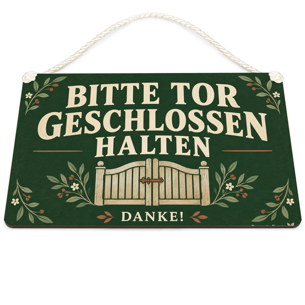 Höfliches Schild Tor geschlossen halten für Gartentor|p:2020136|h:cf36276457616f447cf8fb0e15118090
