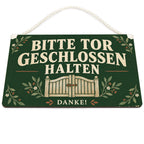 Höfliches Schild Tor geschlossen halten für Gartentor|p:2020136|h:cf36276457616f447cf8fb0e15118090