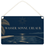 Entspanntes Schild für den Pool mit Palmenblatt|p:2020158|h:b6a44eba1fe49decc041b4b7f2dc405f