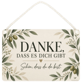 Herzliches Danke Holzbild mit Olivenzweig