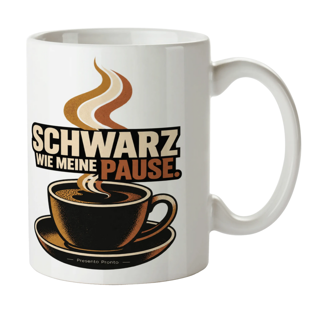 Lustige schwarze Keramiktasse für Kaffeeliebhaber mit dampfender Tasse|p:2020198|h:b40d1de4016e42ab09b7a237097ea168