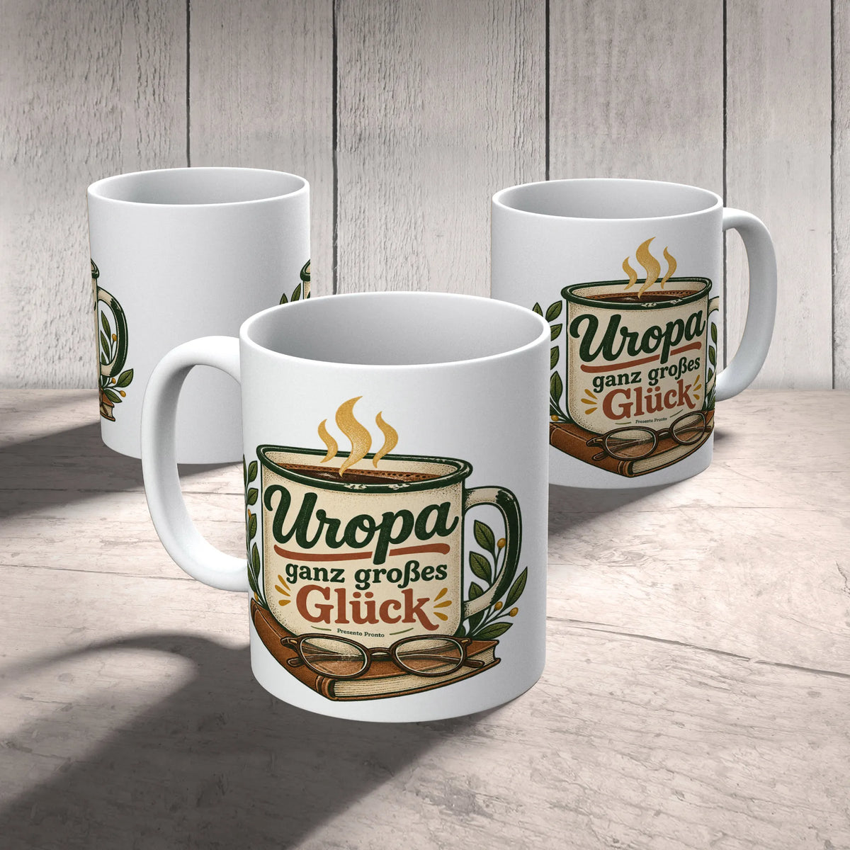 Herzliche Tasse für Uropa mit Lesebrille
