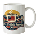 Nostalgische USA Tasse für Roadtrip Fans mit Wüstenstraße