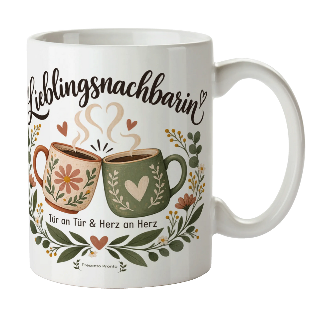 Herzliche Tasse für Nachbarin mit Blumenkranz|p:2020228|h:11e9aecbb368d1129464bae4dbc0f4f0