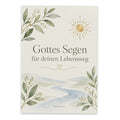 Feierliche Grußkarte zur Taufe mit goldener Sonne