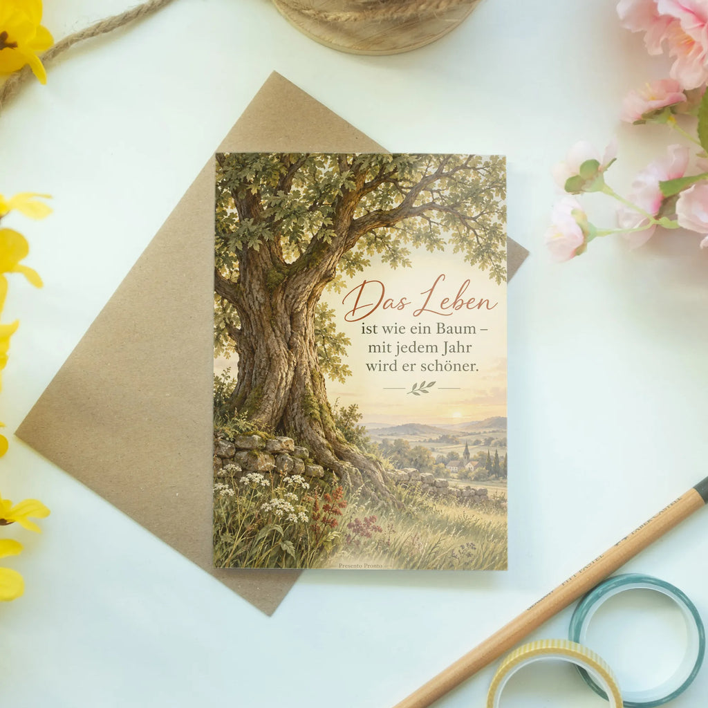 Herzliche Klappkarte mit kräftigem Baum zum Geburtstag|p:2020265|h:fa9aac9065163ef0193bd2b159b6324c