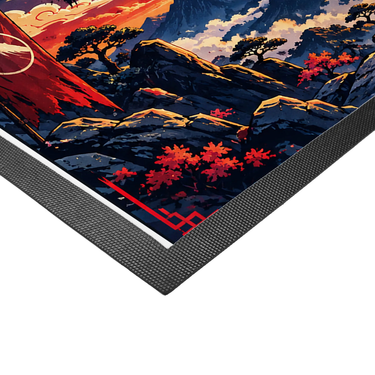 Coole Anime-Fußmatte für Fans mit Bergsonnenaufgang