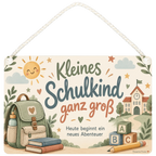 Liebevolles Holzschild für Schulkinder mit Schulranzen und ABC|p:2020309|h:ae4d504c0ddf252184f4bcbfc5032ab5