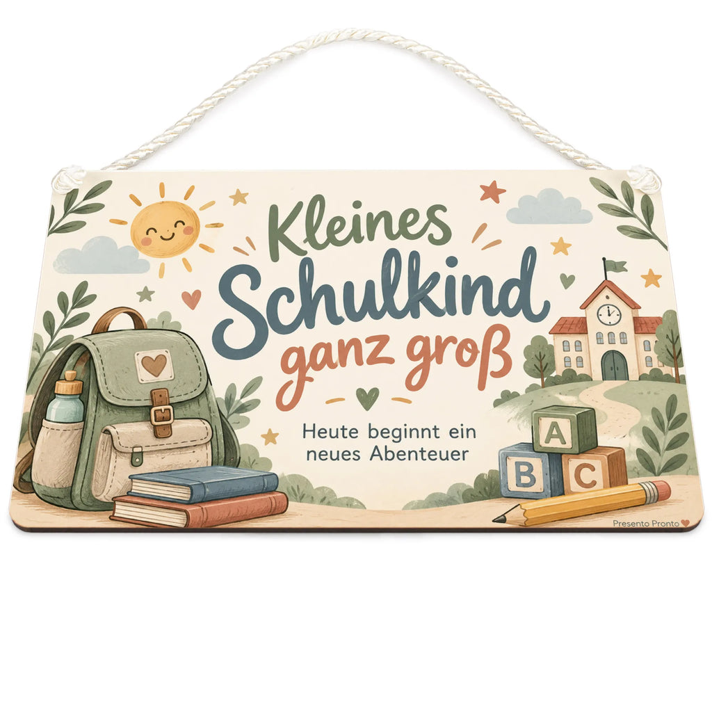 Liebevolles Holzschild für Schulkinder mit Schulranzen und ABC|p:2020310|h:8229a4c6a3936b2dea1d4d4223c957e6