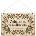 Herzliches Wandbild aus Holz mit Ornament für Zuhause