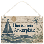 Gemütliches maritimes Holzbild mit Segelboot für Zuhause|p:2020322|h:9cdb27f3551b9b653c079e056731c607