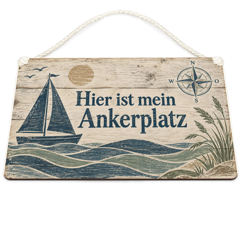 Gemütliches maritimes Holzbild mit Segelboot für Zuhause|p:2020324|h:37389e65dfcbc915015cec2f78175bf7