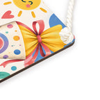 Fröhliches Holzschild für Schulkinder mit Schulrucksack|p:2020328|h:09abc2b9cf28d6095eef8edac988c975