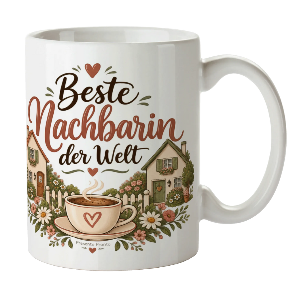 Herzliche Kaffeetasse für die Nachbarin mit Wildblumen|p:2020432|h:cdc680f5cd96977e91055a7e11075279