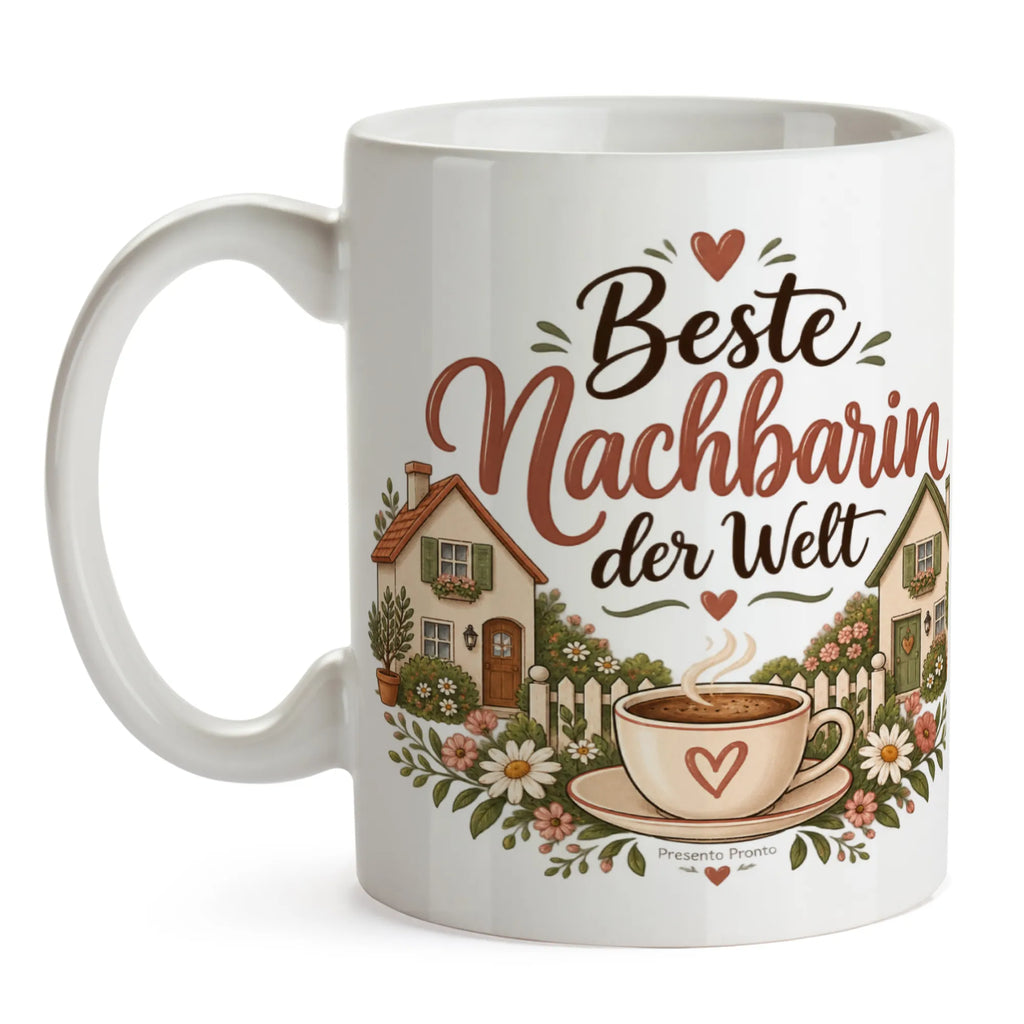 Herzliche Kaffeetasse für die Nachbarin mit Wildblumen|p:2020432|h:e43169309857c3b02dd96f5ab54bd000
