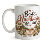Herzliche Kaffeetasse für die Nachbarin mit Wildblumen|p:2020432|h:e43169309857c3b02dd96f5ab54bd000