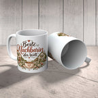 Herzliche Kaffeetasse für die Nachbarin mit Wildblumen|p:2020432|h:4a0d16569ced4232e98d5ebdf6380575