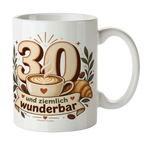 Elegante Tasse zum 30. Geburtstag mit Kaffee und Croissant|p:2020433|h:7d2b2d6923c395bb6d0a42b3d56a1f46