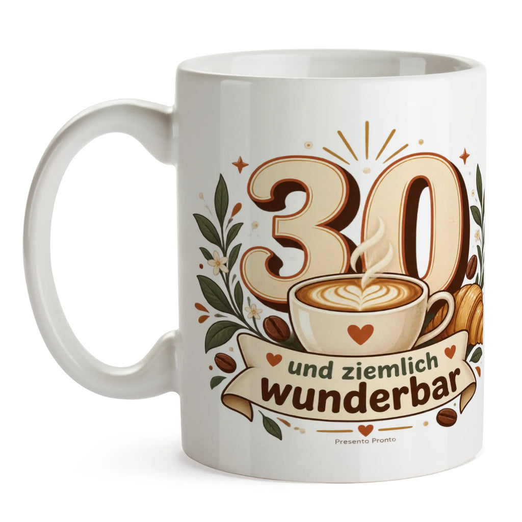 Elegante Tasse zum 30. Geburtstag mit Kaffee und Croissant|p:2020433|h:19408ec1b8f945c12f0c832ab1f80bed